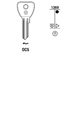 Afbeelding van Silca Cilindersleutel brass OC5