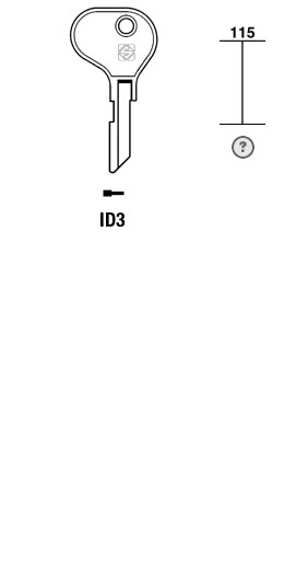 Afbeelding van Silca Cilindersleutel brass ID3