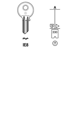 Afbeelding van Silca Cilindersleutel brass IE8