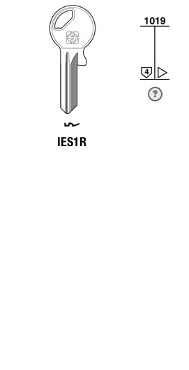 Afbeelding van Silca Cilindersleutel brass IES1R