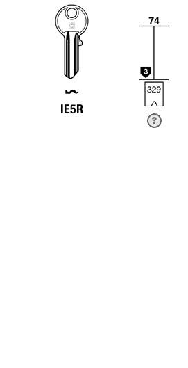 Afbeelding van Silca Cilindersleutel brass IE5R