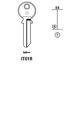 Afbeelding van Silca Cilindersleutel brass ITO1R