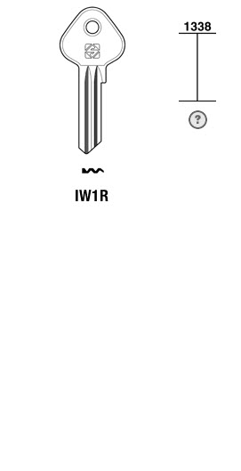 Afbeelding van Silca Cilindersleutel brass IW1R