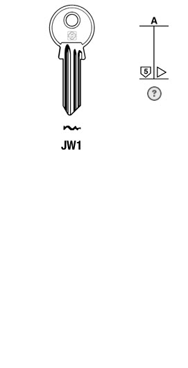 Afbeelding van Silca Cilindersleutel brass JW1