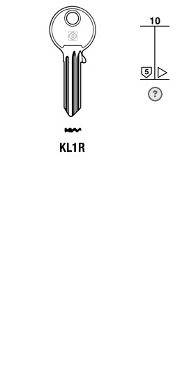 Afbeelding van Silca Cilindersleutel brass KL1R