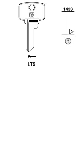 Afbeelding van Silca Cilindersleutel brass LT5