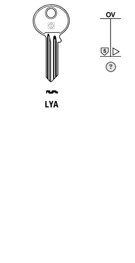 Afbeelding van Silca Cilindersleutel brass LYA