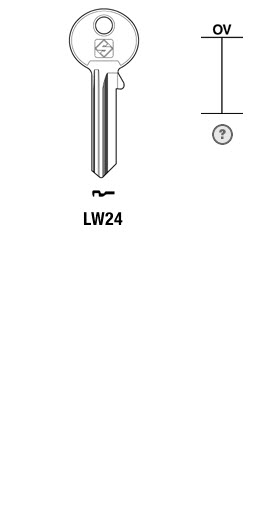 Afbeelding van Silca Cilindersleutel brass LW24