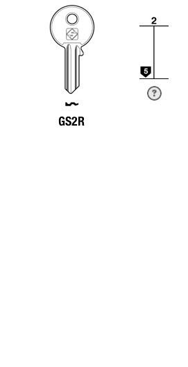 Afbeelding van Silca Cilindersleutel brass GS2R