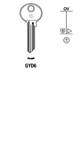 Afbeelding van Silca Cilindersleutel brass GYD6