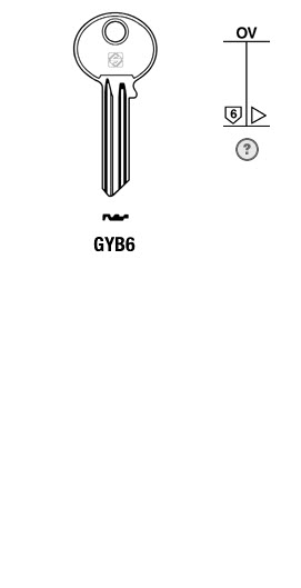 Afbeelding van Silca Cilindersleutel brass GYB6