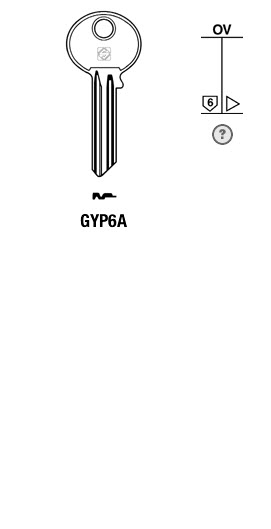 Afbeelding van Silca Cilindersleutel brass GYP6A