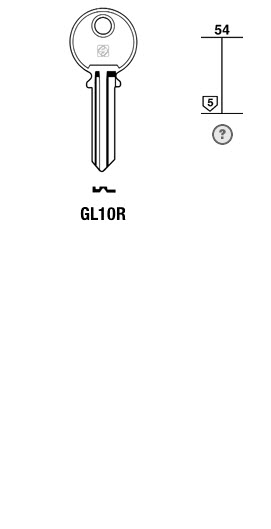 Afbeelding van Silca Cilindersleutel brass GL10R