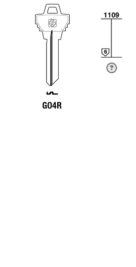 Afbeelding van Silca Cilindersleutel brass GO4R