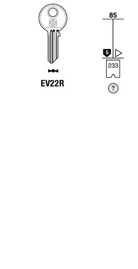 Afbeelding van Silca Cilindersleutel brass EV22R