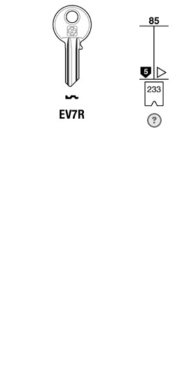 Afbeelding van Silca Cilindersleutel brass EV7R