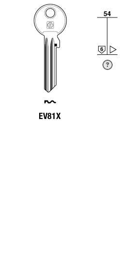 Afbeelding van Silca Cilindersleutel brass EV81X