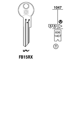 Afbeelding van Silca Cilindersleutel brass FB15RX