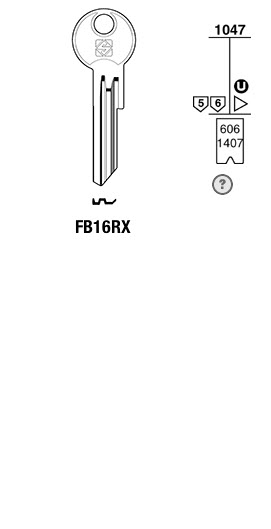 Afbeelding van Silca Cilindersleutel brass FB16RX