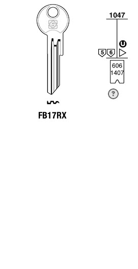 Afbeelding van Silca Cilindersleutel brass FB17RX