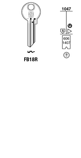 Afbeelding van Silca Cilindersleutel brass FB18R