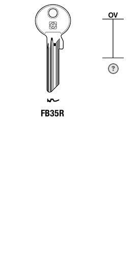 Afbeelding van Silca Cilindersleutel brass FB35R