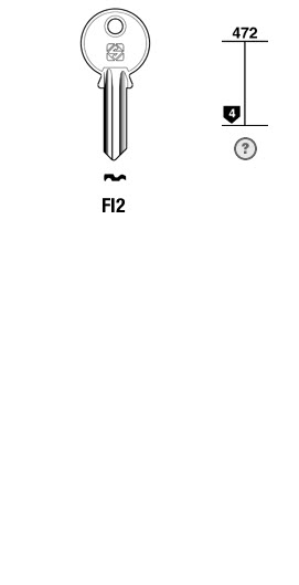 Afbeelding van Silca Cilindersleutel brass FI2