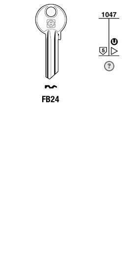 Afbeelding van Silca Cilindersleutel brass FB24