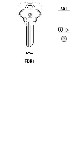 Afbeelding van Silca Cilindersleutel brass FDR1