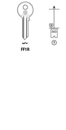 Afbeelding van Silca Cilindersleutel brass FF1R