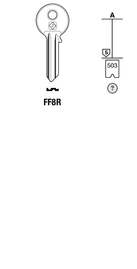 Afbeelding van Silca Cilindersleutel brass FF8R