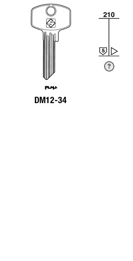 Afbeelding van Silca Cilindersleutel brass DM12-34