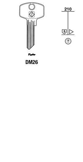 Afbeelding van Silca Cilindersleutel brass DM26