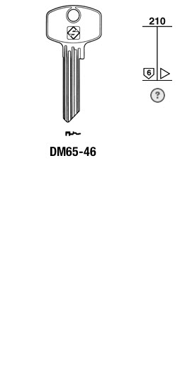 Afbeelding van Silca Cilindersleutel brass DM65-46