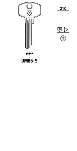 Afbeelding van Silca Cilindersleutel brass DM65-9