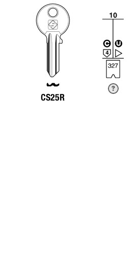 Afbeelding van Silca Cilindersleutel brass CS25R