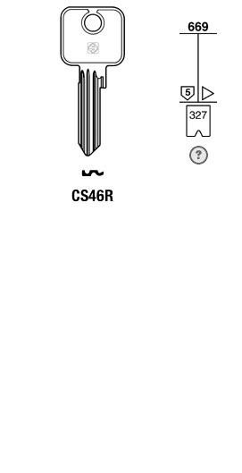 Afbeelding van Silca Cilindersleutel brass CS46R