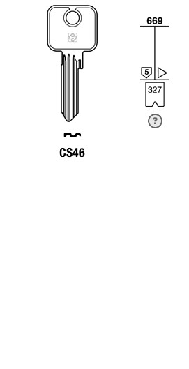 Afbeelding van Silca Cilindersleutel brass CS46