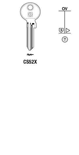 Afbeelding van Silca Cilindersleutel brass CS52X