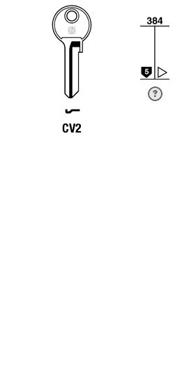 Afbeelding van Silca Cilindersleutel brass CV2