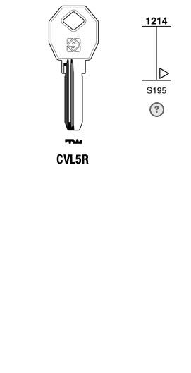 Afbeelding van Silca Cilindersleutel brass CVL5R