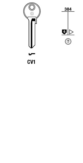 Afbeelding van Silca Cilindersleutel brass CV1