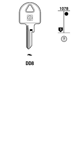 Afbeelding van Silca Cilindersleutel brass DD8