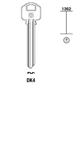 Afbeelding van Silca Cilindersleutel brass DK4