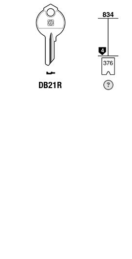 Afbeelding van Silca Cilindersleutel brass DB21R