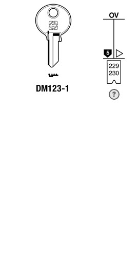 Afbeelding van Silca Cilindersleutel brass DM123-1