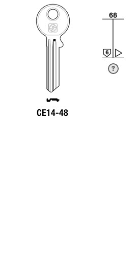 Afbeelding van Silca Cilindersleutel brass CE14-48