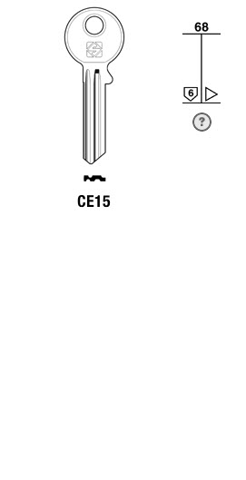 Afbeelding van Silca Cilindersleutel brass CE15