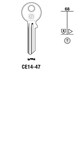 Afbeelding van Silca Cilindersleutel brass CE14-47