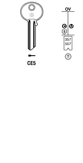 Afbeelding van Silca Cilindersleutel brass CE5